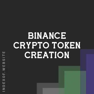 Binance Crypto Token Creation